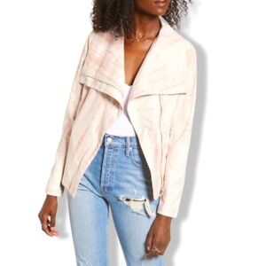 Blank NYC Ultra Suede Waterfall Moto Jacket